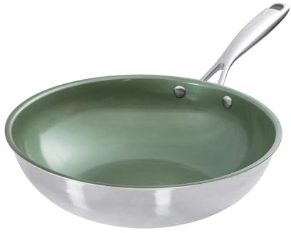Just Vegan Wok, 28 cm, Grün