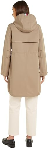 Tommy Hilfiger Parka Mujer Impermeable, Beige (Beige), 46