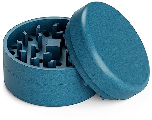 Grinder in ceramica antiaderente | 3 pezzi | Nano ceramica rivestito con macina affilata | Ø 62 mm | incl. raschietto per polline, pennello e boccaglio (verde)