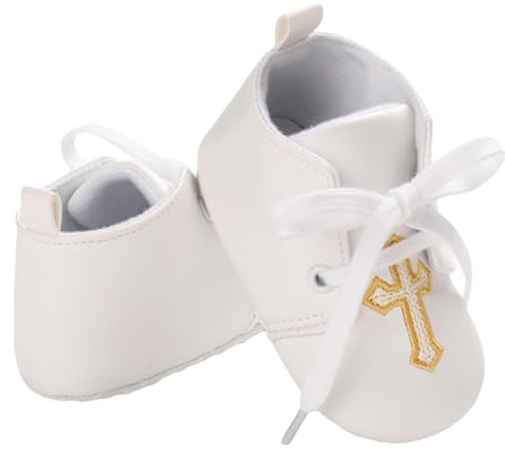 Newborn Baby Christening Shoes Embroidered Cross First Communion Infant Shoes