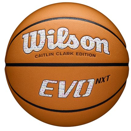 WILSON Caitlin Clark EVO NXT 3951 Game Basketball - Orange, Size 7-29.5