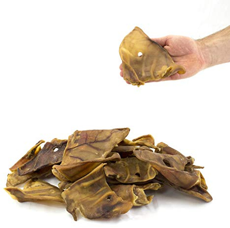 T.Forrest British Dried Whole Pig Ears for Dogs 1kg - 100% Natural, Long-Lasting, High Protein & Grain-Free Dog Treats