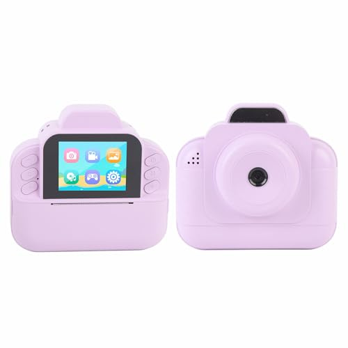 Sofortdruckkamera, 2,4 -Zoll -Bildschirm 48MP 1080p 6X Digital Zoom Digitalkamera mit Fotopapier, HD Compact Kids Camera Fun für Geburtstag Weihnachtsferien (PURP LE)