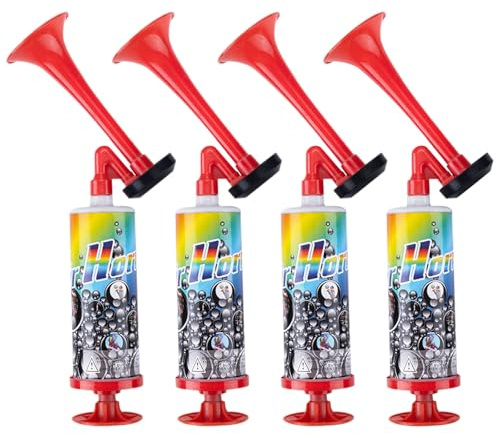 Handheld Air Horn,WideSmart 4PCS Air Horns,Handheld Pumps Super Louds,Noise Maker for For Sports Events, Festivals, Camping & More, Multi-Functional Air Horn For Car, Marine & Boat Enthusiasts