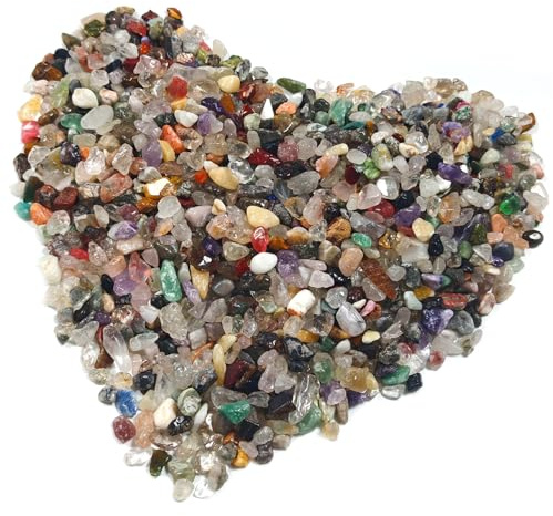 900g Mélange de Pierres Précieuses Naturellesl,Set de Pierres Précieuses de Couleur pour L'Aquarium, DIY,Potted Plants Dekoration (7-9mm)