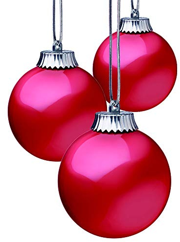 Xodus Innovations WP580-3 Outdoor LED Ornament, Battery Powered Pulsing Globe Sphere Lights with Dusk Sensor (Pack of 3) (Red)