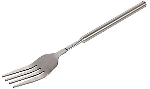 Forchetta Telescopica Allungabile, BBQ Manico Lungo Forchetta, Dinner Forks Telescopico Allungabile per Cena Frutta Dessert Barbecue Tostatura Lungo Manico Tavola Utensili