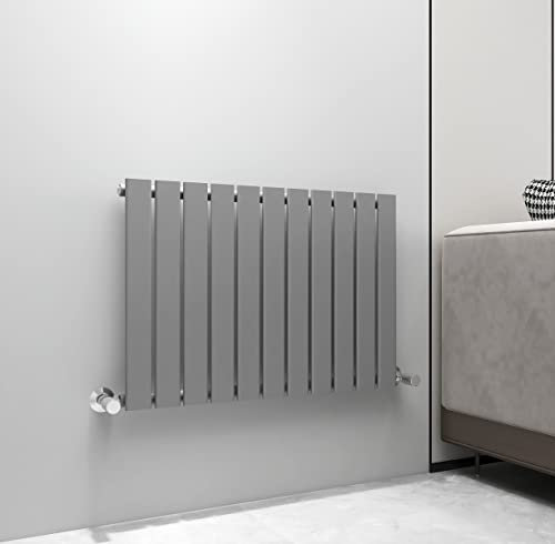 Radiator Horizontal Vertical Designer Flat Panel Central Heating Radiator 600mm Height (600x748mm Single, Anthracite)