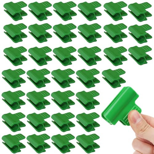 35 Pezzi Clip per Serra, Clip per Pellicola per Serra, Clip per Piante, Morsetti per Serra, Copertura Fila Film Serra, Clip per Telaio per Tunnel Rete in Plastica, per Serre, Telaio, 16mm (Verde)