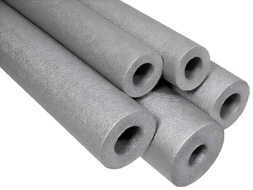 2m Rohrisolierung Ø 22mm Stärke 20mm PE Isolierung Schaumstoff 2 x 1 Meter Grau Isolierschlauch für Heizung und Sanitär | für Heizungsrohr Kupferrohr
