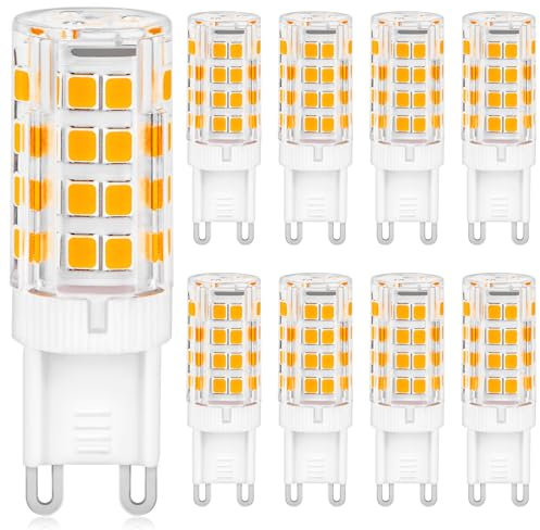 G9 LED Lampe Warmweiß 3000K, G9 Glühbirne 5W Ersatz Für 30W-40W Halogenlampe, G9 LED Leuchtmittel 500LM, led g9 warmweiss, kein Flackern, Nicht Dimmbar, 360° Abstrahlwinkel, AC 220-240V, 8er Set