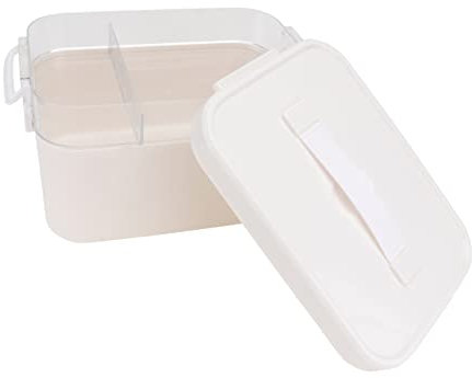 OHPHCALL Doppelschichtig Medizinbox Aufbewahrungsbox Für Medikamente Mit Großer Kapazität Notfallbox Für Haushalt Mit Bequemen Griff Und Schnellem Sortieren