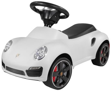 Lemodo Rutschauto Porsche weiß – Babyrutscher Kinderfahrzeug, Rutscher ab 18 Monate, stabiles Rutschfahrzeug mit Kippschutz, Rutscherauto, Spielzeugauto für Kleinkinder, Lizenziertes Kinderspielzeug