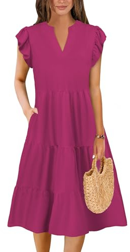 MixShe Valentines Day Gifts for Her Maternity Dress Skirts for Women Semi Formal Dresses Hot Pink Medium