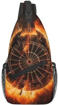 FHEBNDS Dart Board Sling Bag for Men Women Crossbody Chest Bag Sling Backpack Travel Hiking Daypack Outdoor