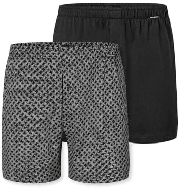 Schiesser Herren 2 Pack Boxershorts Baumwolle Jersey weich Multipack - Jerseyboxer, Sortiert 5_182427, 6