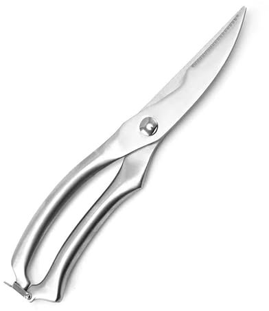 Brigros MasterCook - Forbici da Cucina Professionali in Acciaio Inox, Trinciapollo Multiuso per Tagliare Carne, Verdure E Pesce, Accessorio Essenziale per Cucina Domestica E Professionale