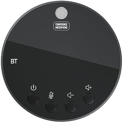 FPHADO Altavoz de Conferencia USB de Escritorio BT MicróFono de Condensador Omnidireccional de 360° PC MicróFono de Computadora con Altavoz Silencioso