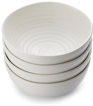 Sophie Conran for Portmeirion Noodle Bowl, Porcelain, White, 18 x 18 x 7.9 cm - Pack of 4