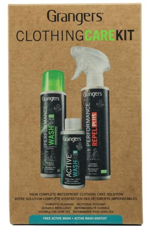 Grangers Clothing Care Kit | Cleans, Refreshes and Reproofs All Outdoor and Sports Clothing | bluesign approved | PFC-Free | 100% recycled bottles