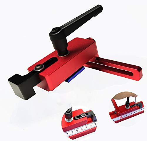 Wotendy 45 Type Mitre Piste Stop, 45 type Mitre Piste Stop t-Nut Pistes Bois Bricolage Manuel Outil Outils mitre de Protection en alliage d'aluminium Tool Outil pour rail de guidage pour bois