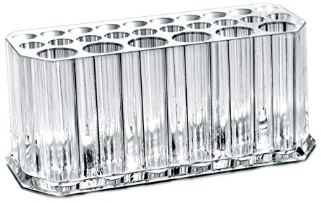 Miaowater Clear Acrylic Makeup Eyeliner Lip Liner Holder Organizer, 26 Spaces