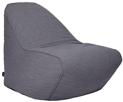 Loft 25 avslappnande bönsäcksstol för vuxna | Inomhus vardagsrum gaming sittsäck | mjukt vävt klädsel soffsits | lätt ergonomisk design | hållbar och bekväm (kol, vävd)