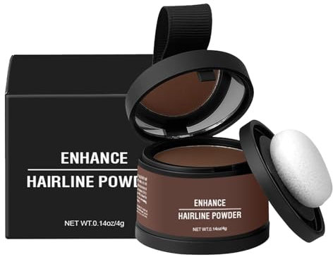 Djowyh Polvere per attaccatura dei capelli per donne, cipria per capelli con applicatore, copertura root, correttore impermeabile, durevole, copertura grigia, strumento per ombreggiatura