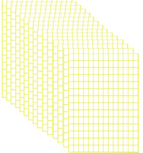 Meekye 2940 Stück Etiketten Selbstklebend, 13 x 9 mm Aufkleber zum Beschriften, Universal Klebeetiketten zum Preisschilder, Adress, Haushalt, Tiefkühl Büro Küche und Marmelade Etiketten