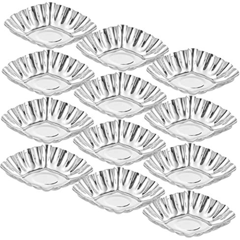 Garneck 20pcs Egg Tart Molds Muffin Trays Tray Bake Tins for Baking Egg Tart Mould