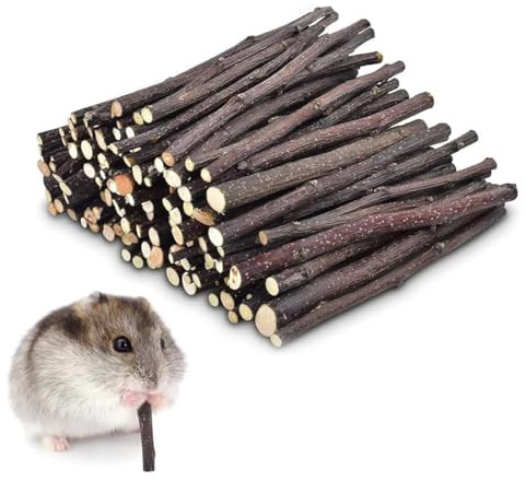 DLPRK 60g Bastoni Snack per Animali Domestici, Bastoncini di Mela Naturali, Natural Mela Branch Masticare, per porcellini d'India, Cincillà, Scoiattolo Conigli Pappagallo Criceto