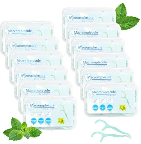 Zahnseide Sticks Minze 600 Stk Dental Floss Mint Zahnreiniger Zwischenräume Zahnseidestick Zahnseide Zahnstocher mit Geschmack Mint
