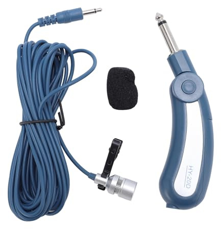 Plyisty Trådlöst Kondensorinstrumentmikrofon för Transparent Ljuduppsamling, Klämma/hållare i Lavalier -mikrofonen för Musiker, TV -värdar, Skådespelare 3,5 Mm Manlig Plug,