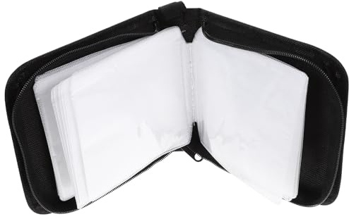 SOPOTUTU Estuche Portátil para CD y DVD con Cremallera Capacidad para Discos Bolsa Resistente para Viaje y Protección contra Polvo y Arañazos Organizador Compacto para Amantes del Cine