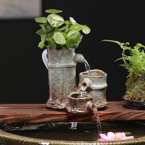 VOLDAX Cracheur d'étang, Paysager Décorations D'Aquarium | Système De Circulation Eau Relaxant, pour Aquarium Et Extérieur(11.5*11*12cm/4.5*4.3*4.7in)