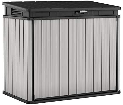 Keter Store It Out Premier XL Outdoor Garden Storage Shed, Grey and Black, 141 x 82 x 123.5 cm