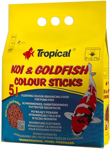 KOI&Goldfish Colour Sticks 5L / 400g - Sticks flotantes potenciadores del Color para Peces de Estanque