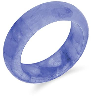 Bling Jewelry Einfacher Solider Kuppel-Edelstein-Ewigkeit-Stapelbarer Gefärbter Violett Lavendel Lila Jade Bandring Für Frauen Für Teenager August Geburtsstein