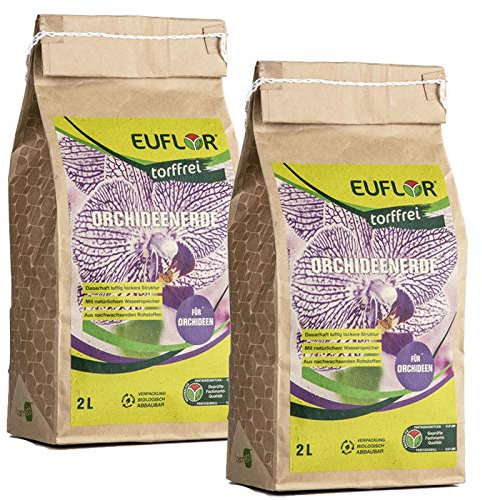 EUFLOR Orchideenerde 2 Beutel à 2 Liter im Papierbeutel