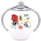 GRAZDesign Trinklernflasche mit Griff, personalisiert Wunschname, Kleinkinder Baby Junge, Bauernhof, Learner Cup, Geschenk Geburt Taufe, Edelstahl, 300ml