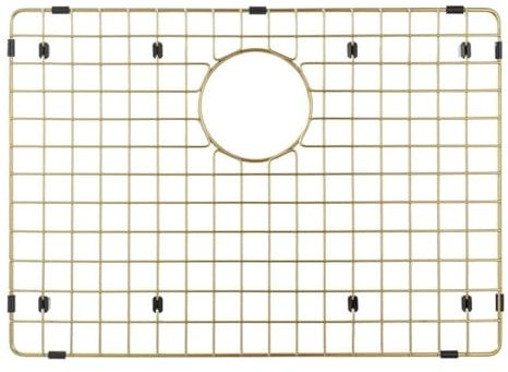Starstar Diskbänksskydd matt guld 304 rostfritt stål diskbänk botten rutnät, ställ (17 x 13)