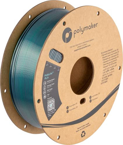 Polymaker PolyLite Silk PLA Dual Color - 1,75mm - 1kg - Jadeite Green-Chrome