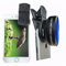 Peanutech Fisheye Objectif grand angle macro pour iPhone 14 13 12 11 X XS XR Se 8 Pro Max Mini Samsung La plupart des téléphones avec sac en PU (Noir)