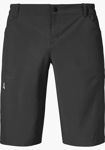 Schöffel Herren Shorts Grado M, wasserabweisende Radlerhose mit 4-Wege-Stretch aus recyceltem Material, Fahrradhose mit elastischem Bund und Oberschenkeltasche, black, 50