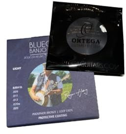 Ortega Guitars Bluegrass Banjo Strings – Rüdiger Helbig Signature Set Light – Banjo – 5 Saiten, Loop ends – Phosphor Bronze, beschichtet (BJRH-5L)