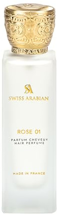 Swiss Arabian Rose 01 - Hair Perfume for Women - Floral, Fruity Fragrance - Hair Mist with Vitamin E - Blend of Lychee, Peony, and Vanilla - 1.7 oz