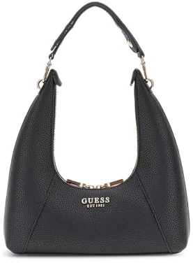 GUESS Calista Top Zip Shoulder Bag, Borsa a Tracolla Donna, Nero, Taglia Unica