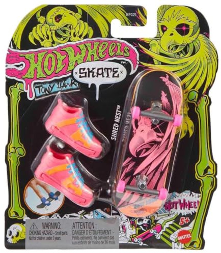 HPG21 Hot Wheels Skate Neon Theme Toe Skateboard and Shoes Packs