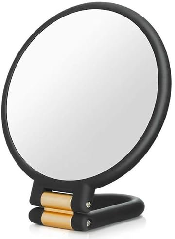ALANTOP 40X Magnifying Hand Mirror with Handle, Dual-Sided 40X/1X Magnification, Travel-Friendly, Portable Foldable for Makeup, Precision Beauty (Black)