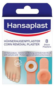 Hansaplast Imprint Patches (1 x 8 stycken), salicylsyralappar för att ta bort kallföre, smärtstillande fotlappar med säker hållning
